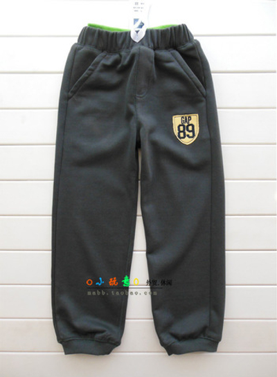 Брюки детские на резинке трикотажные и утепленные флисом