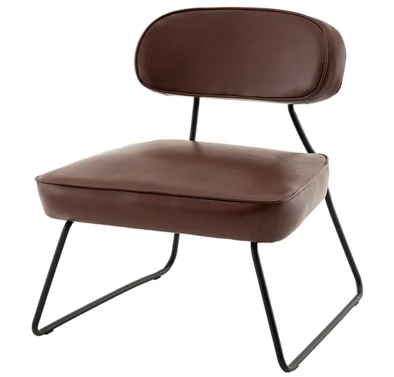 Лаунж-кресло Take, бордово-коричневая экокожа