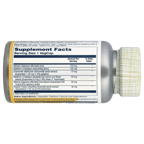 Solaray, Eurocalm™ с валерианой, 60 растительных капсул