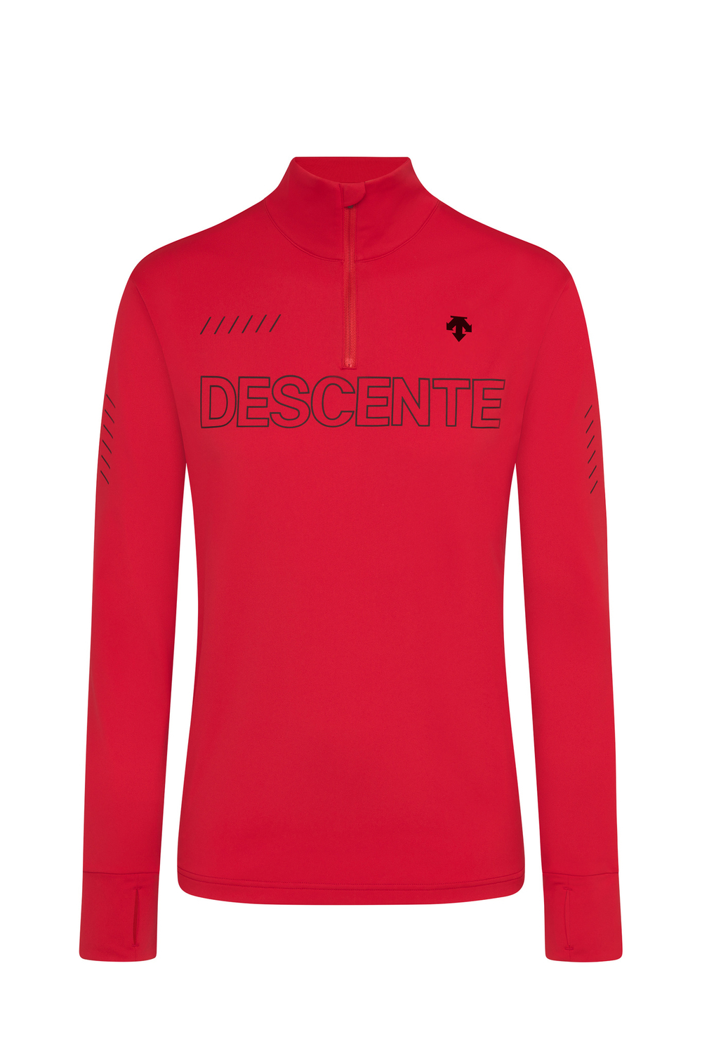 DESCENTE Пуловер унисекс D12DWMSGB28 1/4 Zip, Electric Red