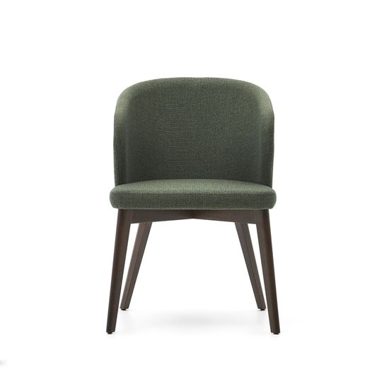 Стул Darice из зеленой синели с ножками в темной отделке Испания La Forma