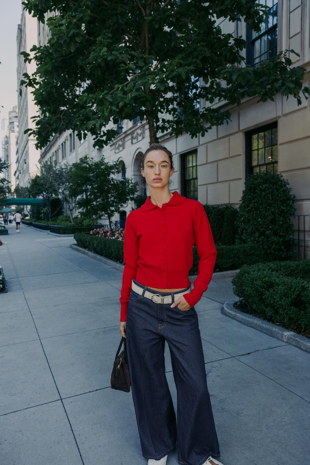 ZARA ВЯЗАНЫЙ КАРДИГАН, КРАСНЫЙ