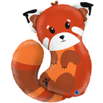 Шар Фольгированный Панда красная (Красный)