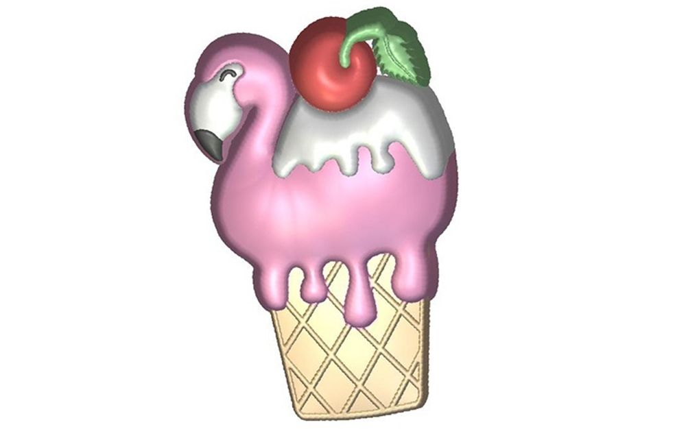 Пластиковая форма Фламинго Мороженое