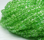 БВ020НН3 Хрустальные бусины квадратные, цвет: светло-зеленый, размер 3 мм, кол-во: 63-65 шт.