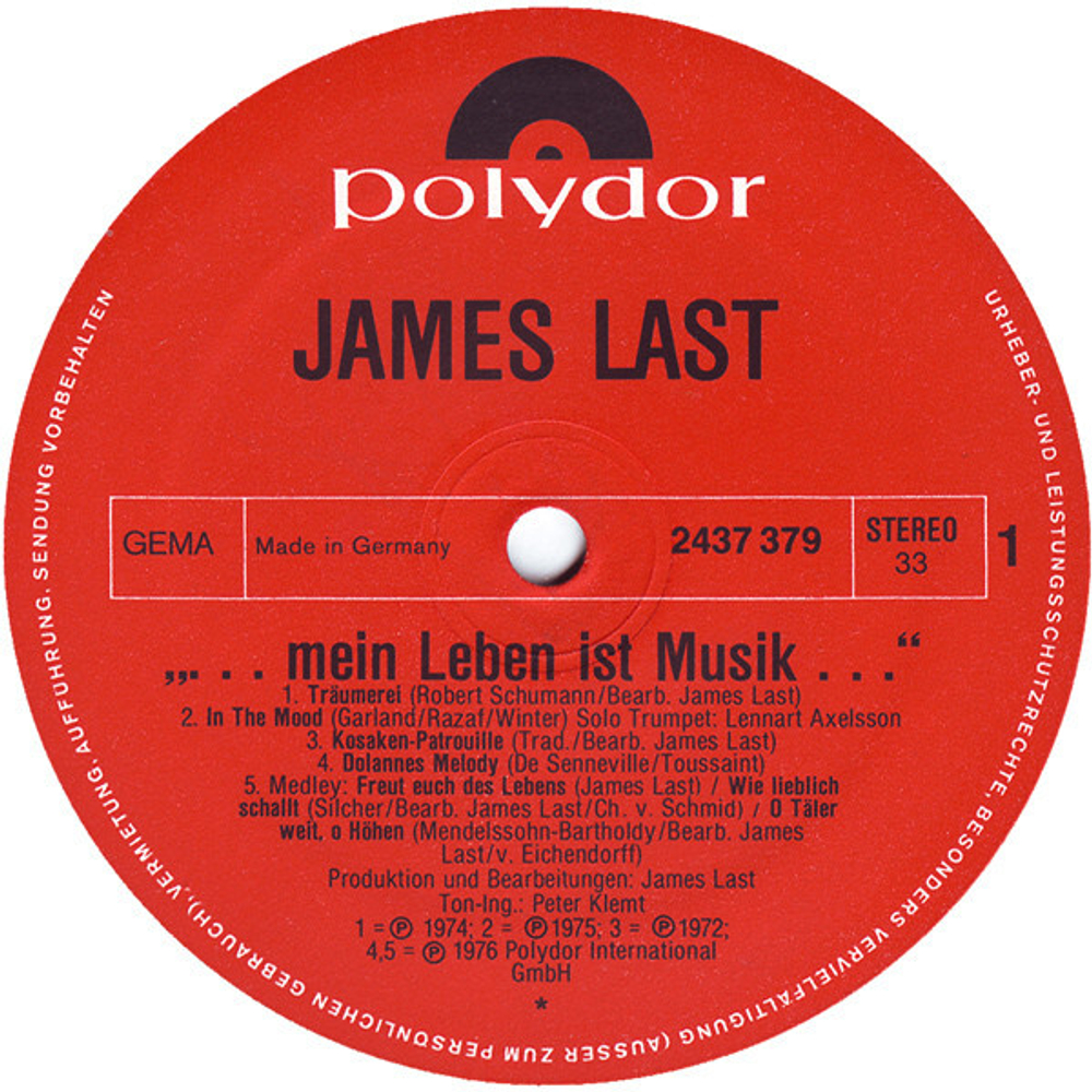 James Last / ...Mein Leben Ist Musik… (LP)