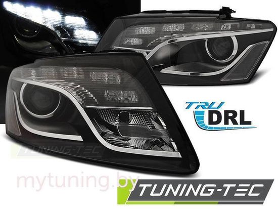 Передние фары daylight black для Audi Q5