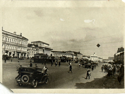 Открытка «Колхозная площадь ( Б. Сухаревская Площадь)». 1930-е гг.