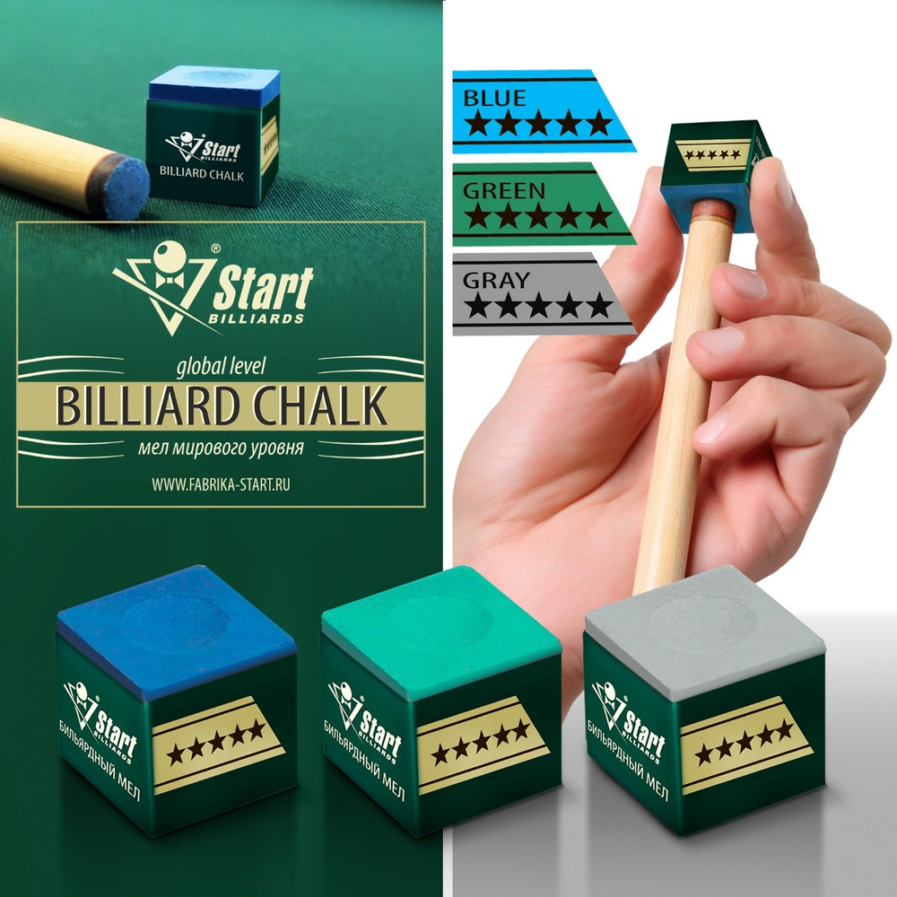 Мел Startbilliards 5 звезд синий (12шт)