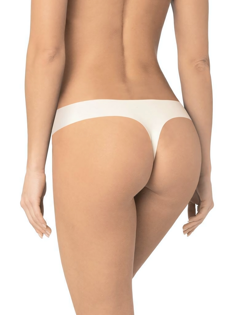 Бесшовные трусики-стринги (Размер: L) (Цвет: молочный)