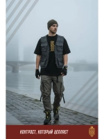 Футболка с вышивкой черная Лепота