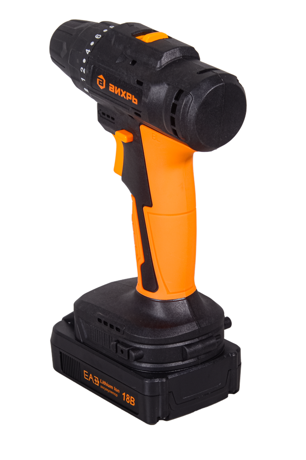Дрель-шуруповерт Вихрь ДА-18Л-2К/Б (2,0 А/ч) (бесщеточный двигатель)