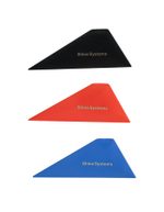 Shine Systems Набор треугольных ракелей с плоским краем 3 шт - 90А, 80А, 70А