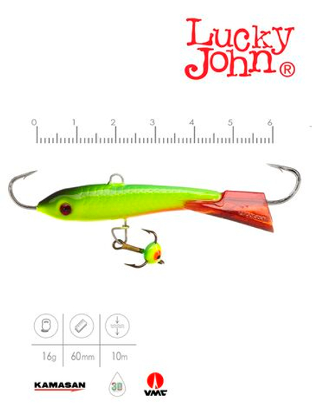 Балансир Lucky John CLASSIC 6 с тр. 60мм/26RT блистер