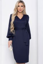 Платье "Безупречный силуэт" синее П8590 LT Collection