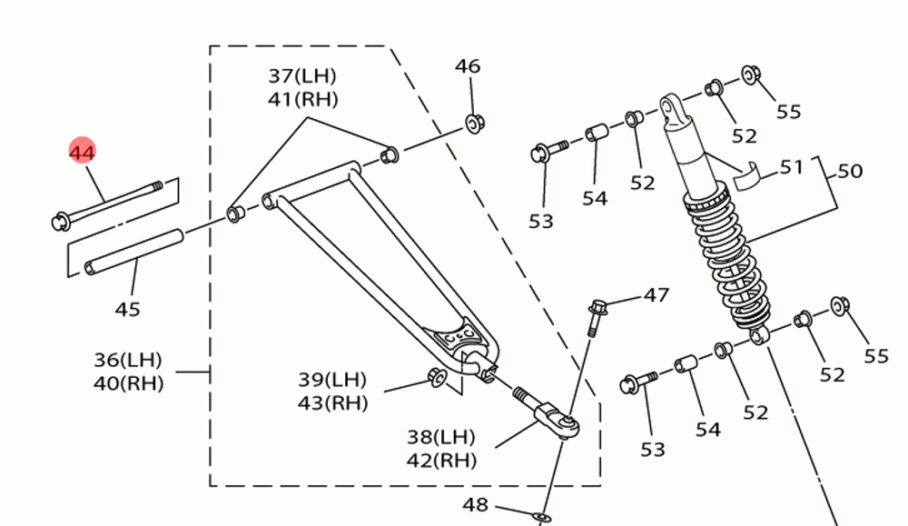 Болт для снегоходов Yamaha 9010510213