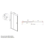 Душевая дверь Garda VDS-1G135CLG, 1350, брашированное золото, стекло прозрачное, , шт