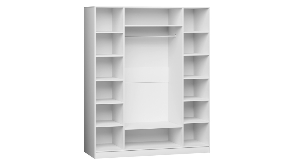 Шкаф-купе PAX HASVIK IKEA (белый) (с полками)  210*45*240