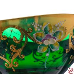 Конфетница на ножке зелен. AS Crystal 21 см (1шт)