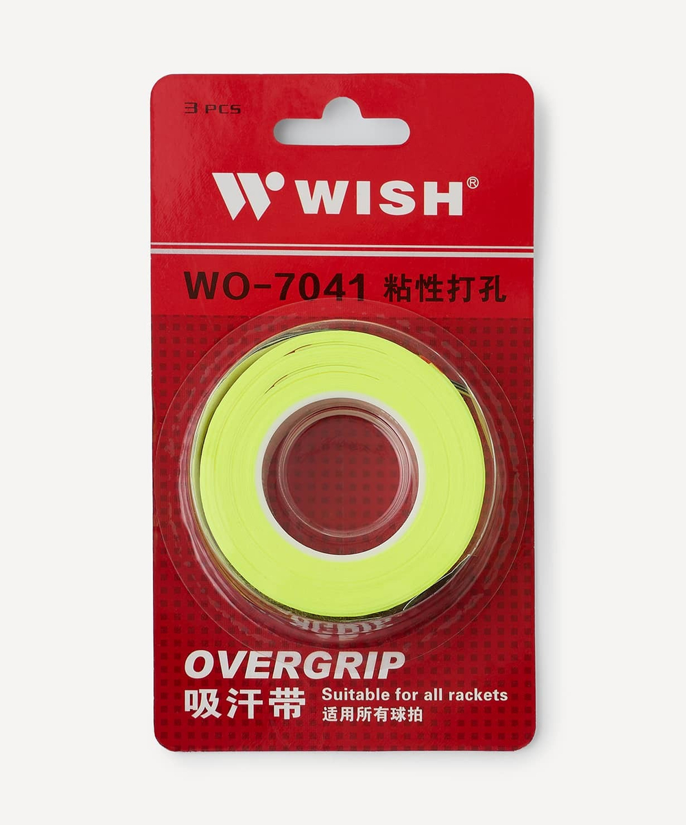 Намотки для ракетки Overgrip WO-7041, желто-зеленый, 3 шт
