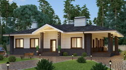 Проект Дома Классика 153 кв. м одноэтажный К-34