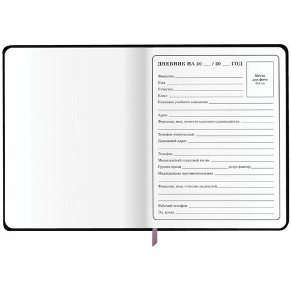 Дневник 1-4 класс 48 л., кожзам (гибкая), печать, фольга, ЮНЛАНДИЯ, "Девочка", 106922