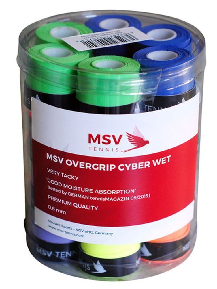 Теннисные намотки MSV Cyber Wet Overgrip muticolor 24P