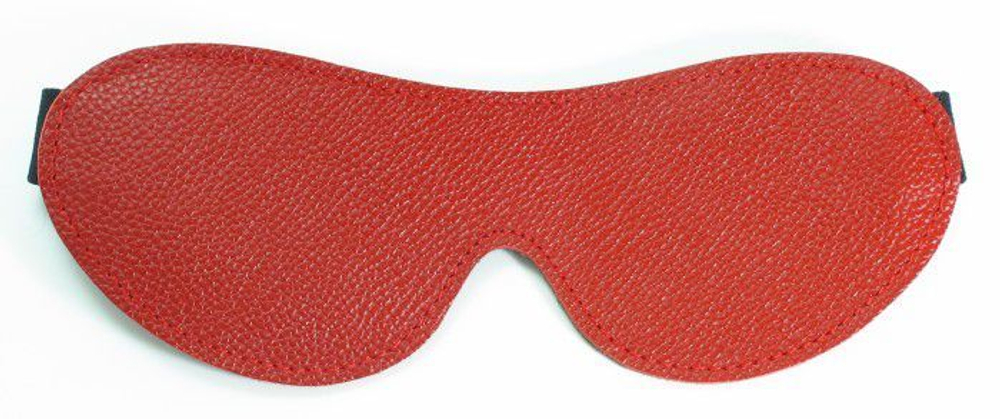 Маска на глаза БДСМ Арсенал, красная кожаная, натуральная кожа