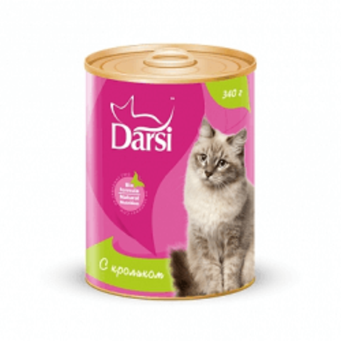 Darsi Консервированный корм для кошек  с кроликом