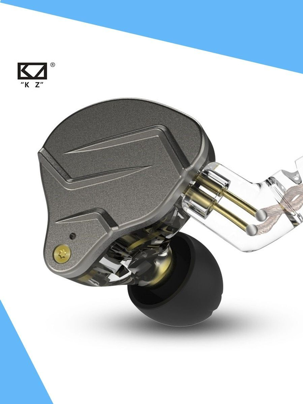 Наушники KZ ZSN PRO with mic gray