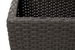 "Капучино" кашпо для цветов плетеное из искусственного ротанга, цвет графит
