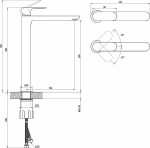 Смеситель для раковины Ravak Eleganta X070291 черный матовый