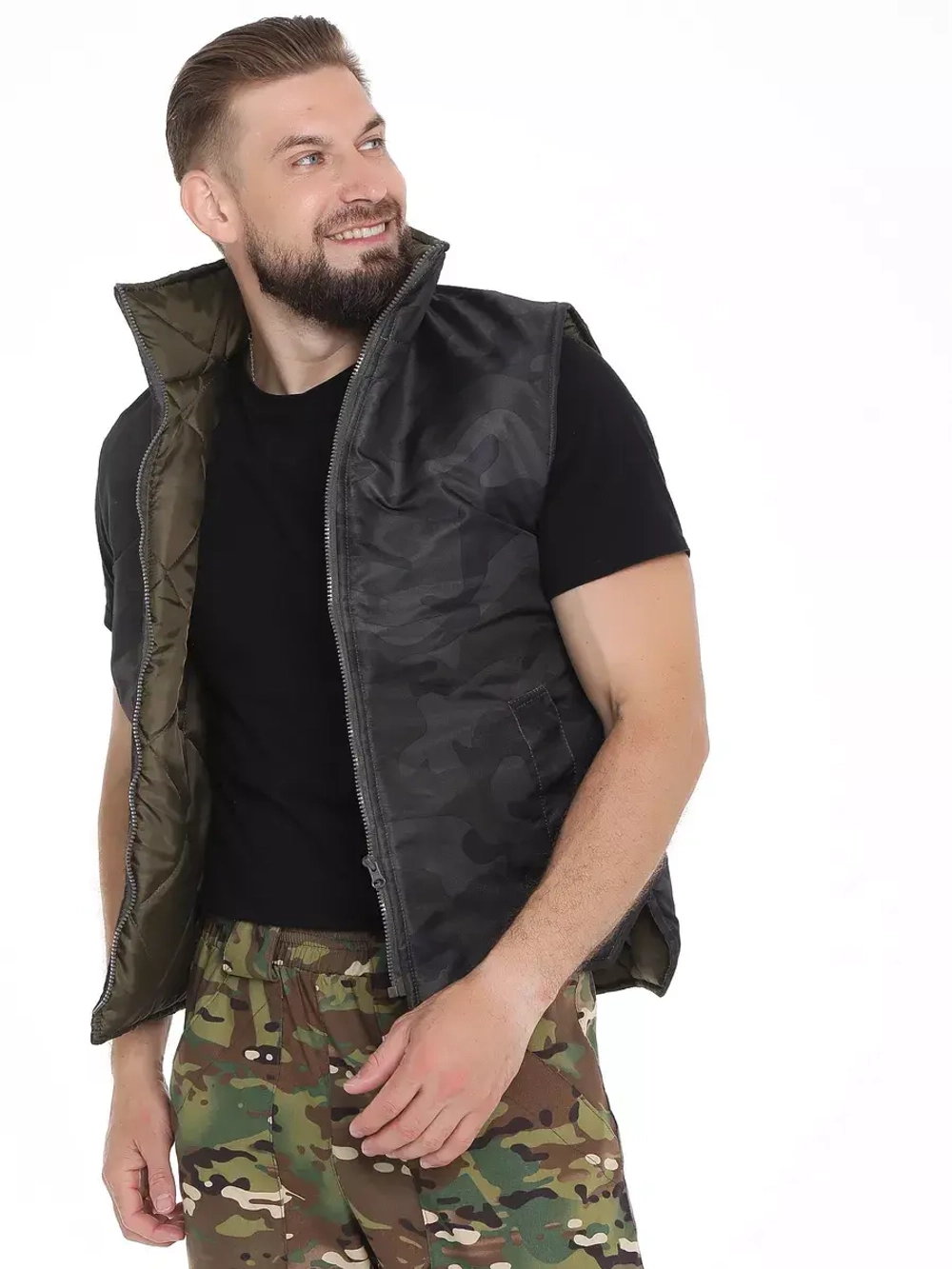 Утепленный Мужской зимний жилет камуфляжный BATKOVSKI ZZIMACHERMULTICAM