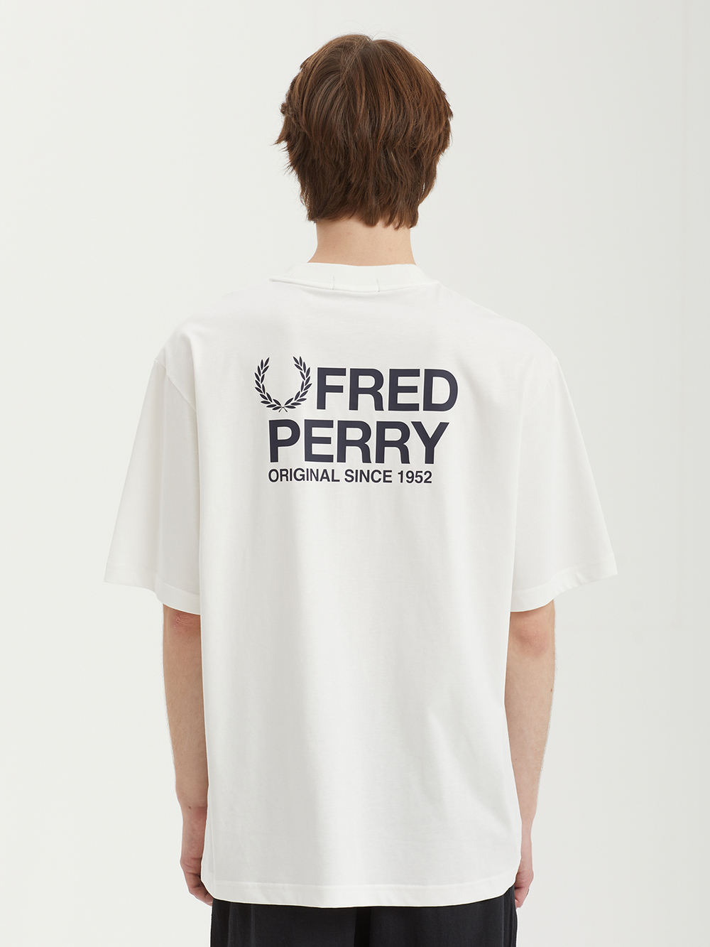 Мужская Футболка Back Print Fred Perry Text