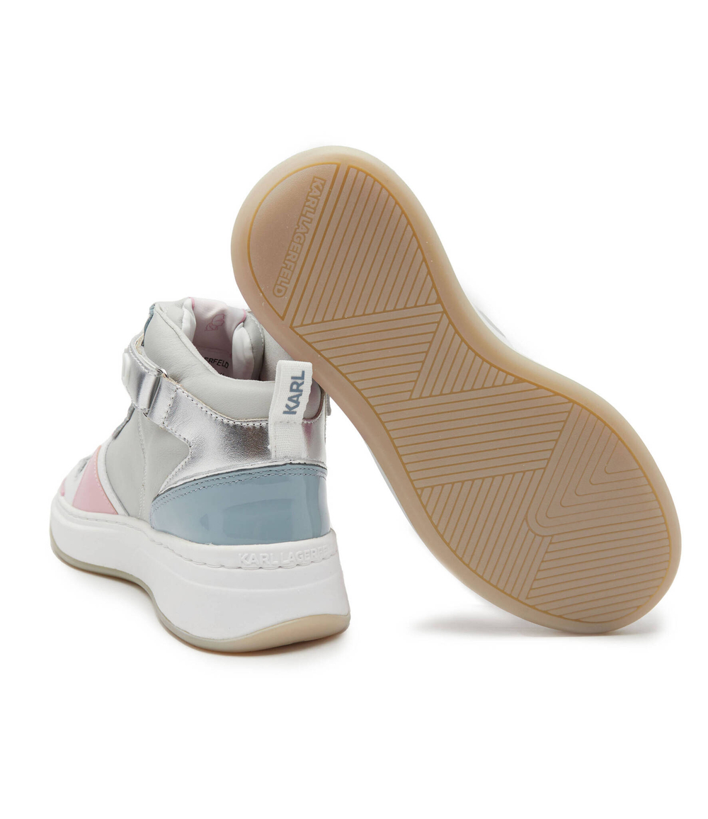 Кожаные кроссовки elektra Karl Lagerfeld - серый(KL62044)