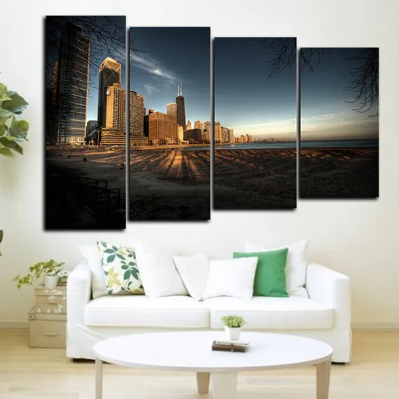 Модульная картина "Ночной город"