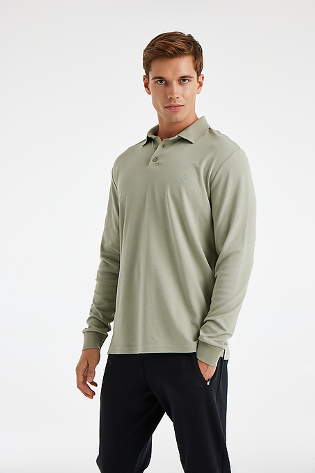 Лонгслив мужской поло Amber Glow