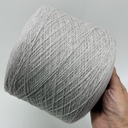 Пряжа Botto Giuseppe SLOWGEELONG 15, 2/28 (100% мериносовая шерсть кардная) 1400 м/100 гр,светло-серый меланж