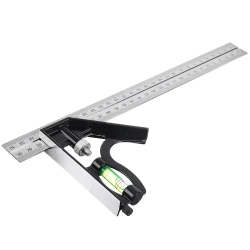 Угольник металлический РОКОТ комбинированный с уровнем 300мм/ Линейка/ Угломер