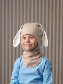 Шлем весенний/осенний вязаный (Жемчуг) БАННИ