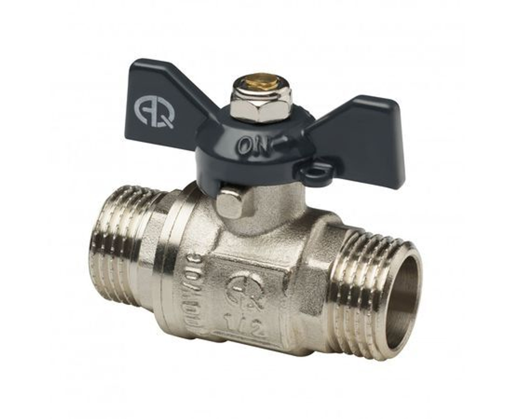 AQUALINK шаровой кран для воды 3/4, (нар-нар, ш/ш) бабочка, 2337