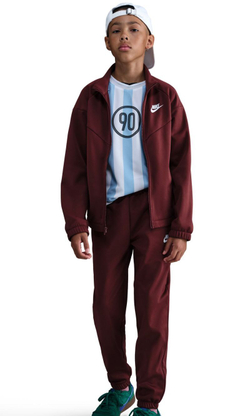 Детский теннисный костюм Nike Kids Dri-Fit Poly Knit Full Zip - dark team red/dark team red/white