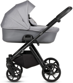 Детская коляска Tutis Leo 3 Plus 4 в 1 с автокреслом Beno Black и базой 1582227 Stone Grey