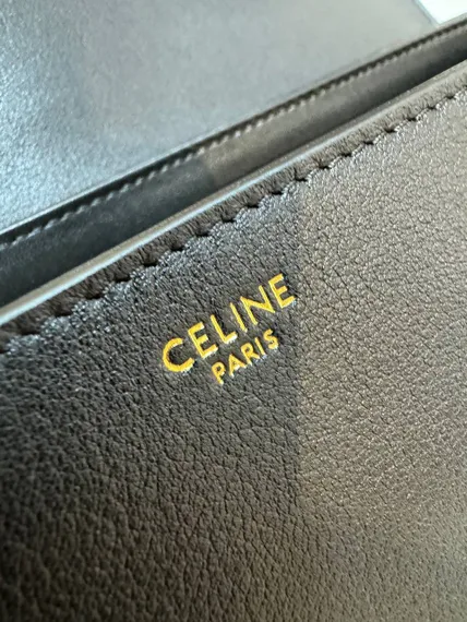 Сумки CELINE MEDIUM NINO из блестящей телячьей кожи черный