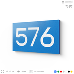 Номер на дверь 576, табличка на дверь для офиса, квартиры, кабинета, аудитории, склада, голубая 120х70 мм, Айдентика Технолоджи