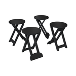 Табурет деревянный ОСАКА 1, цвет черный матовый