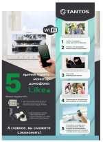 Видеодомофон  Tantos Like HD Wi-Fi