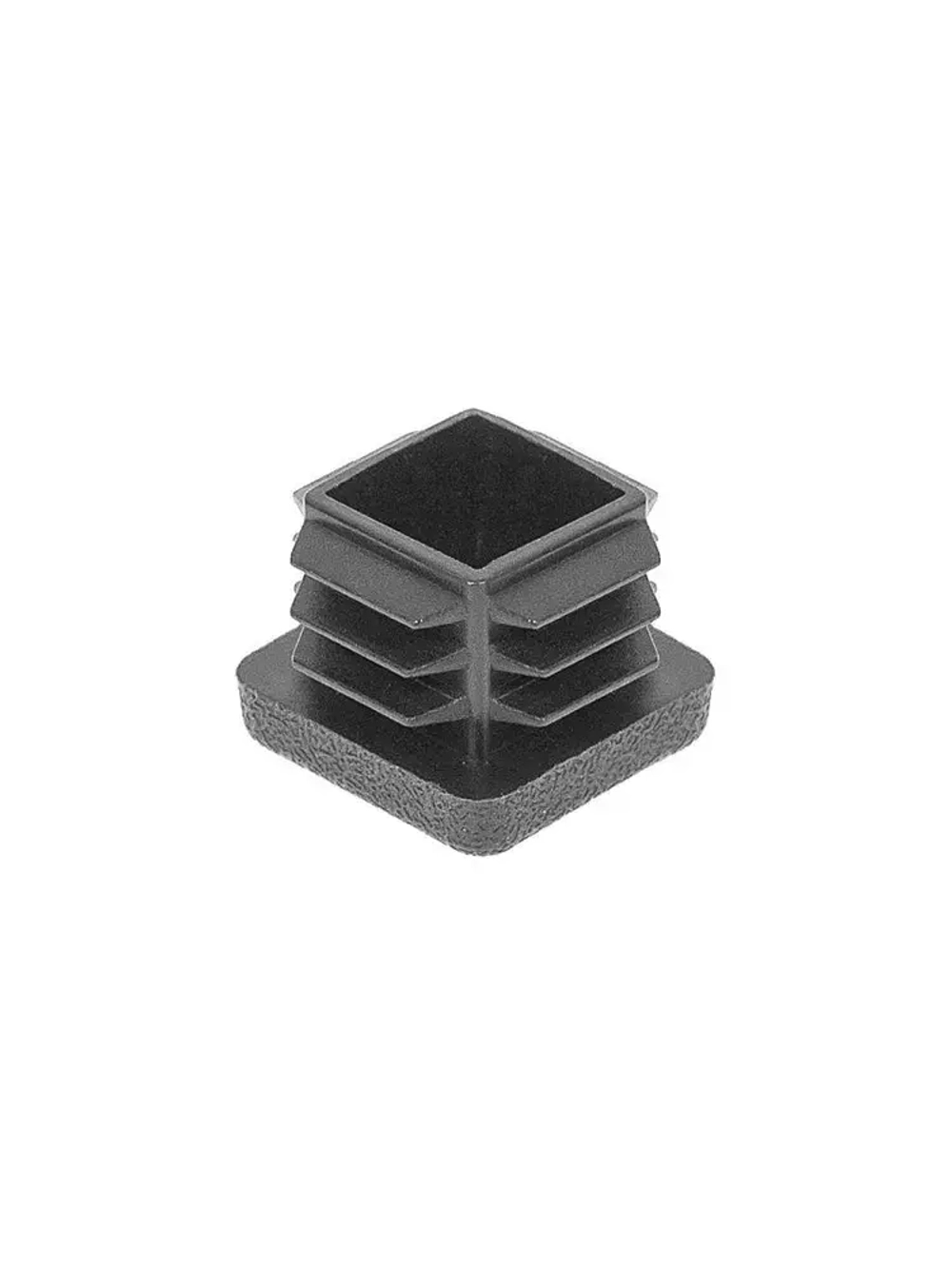 Заглушка 20х20 мм квадратная для труб ножек стульев пластиковая- 20шт