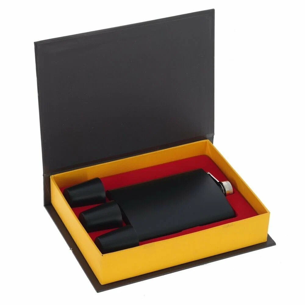 817089 Набор из 4 пр. фляжка 240мл, 3 стоп.30мл, 17*22*4,5см