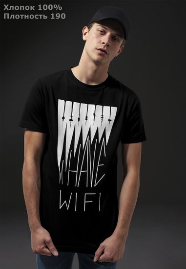 Футболка MISTER TEE I have Wifi Tee Black